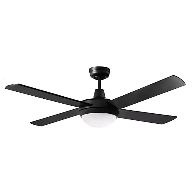 Martec Lifestyle 1320mm 4 Blade Ceiling Fan with 24w LED Light Matt Black