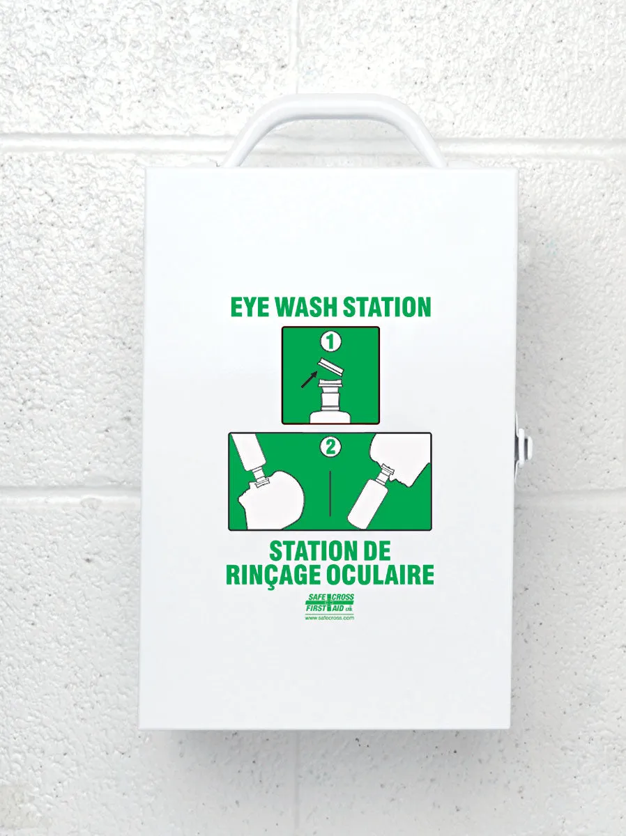 METAL EYE WASH STATION WITH 1 L EYE WASH