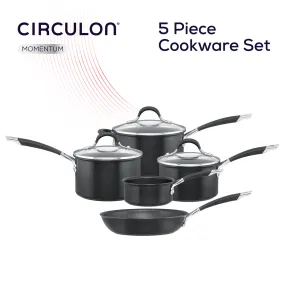 Momentum Non-Stick Induction Saucepan, Skillet & Milk Pan Family Set - 5 Pieces