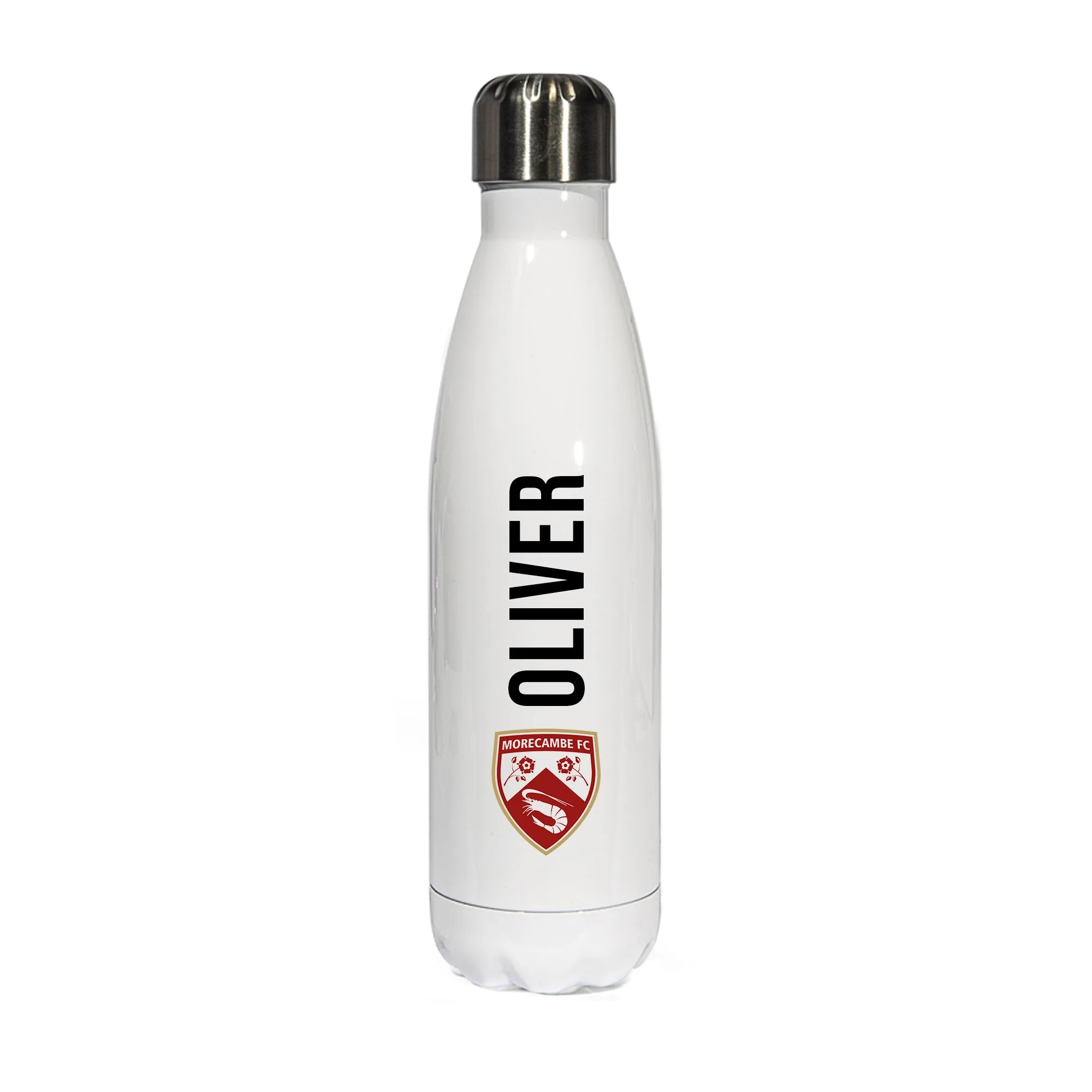 Morecambe Crest Custom Name Water Bottle