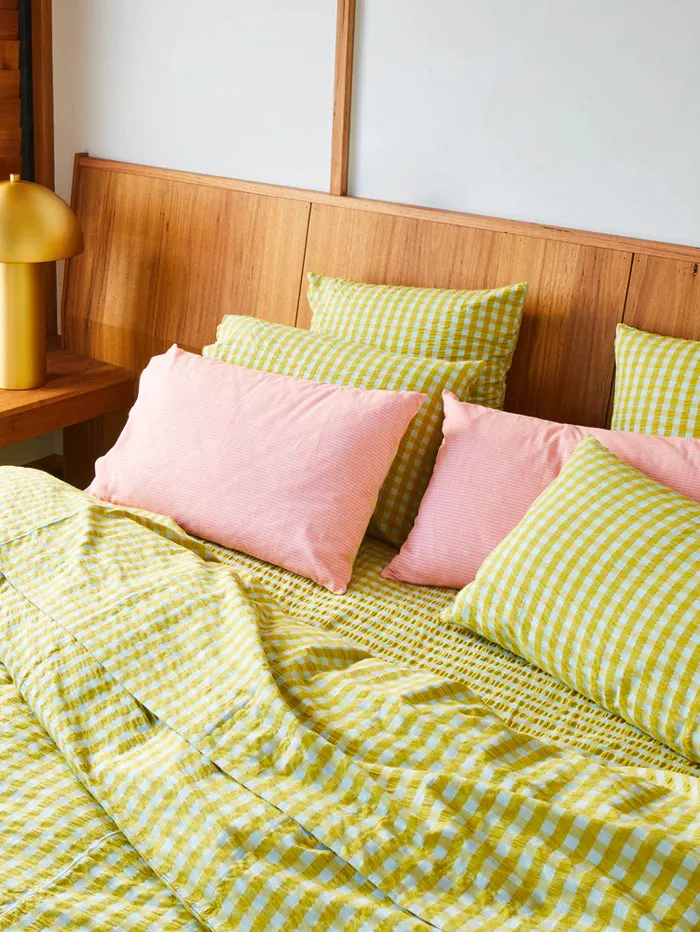 Mosey Me Citrus Seersucker Standard Pillowcase Set