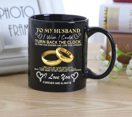 Mug Ceramic Cup For Wife or Husband- Wedding or Anniversary Gift