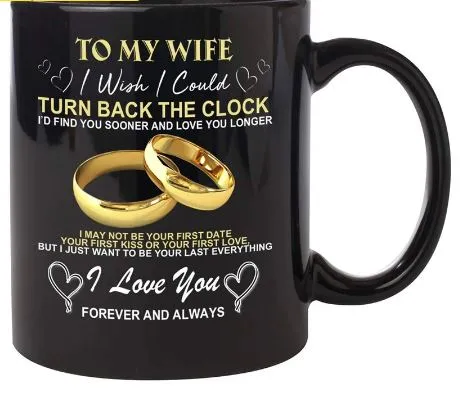 Mug Ceramic Cup For Wife or Husband- Wedding or Anniversary Gift