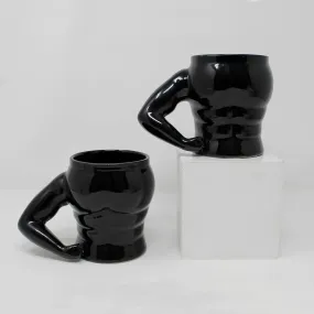 MUSCLE BLACK COFFEE MUG 400ML - PACK OF 2