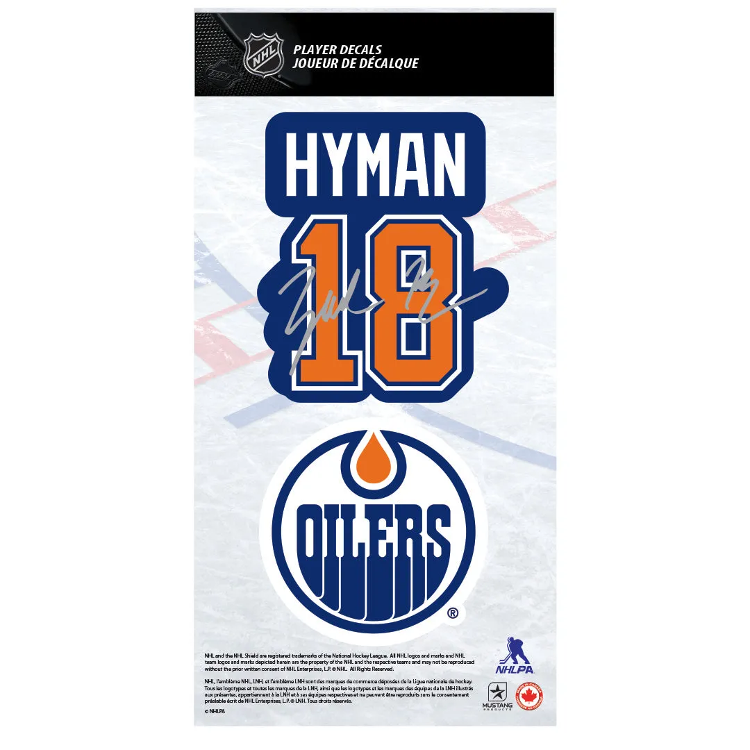 Mustang NHL Edmonton Oilers Zach Hyman Decal Set Primary