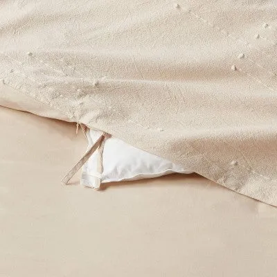 New - Threshold Clipped Linework Duvet Set Cotton Clipped Linework