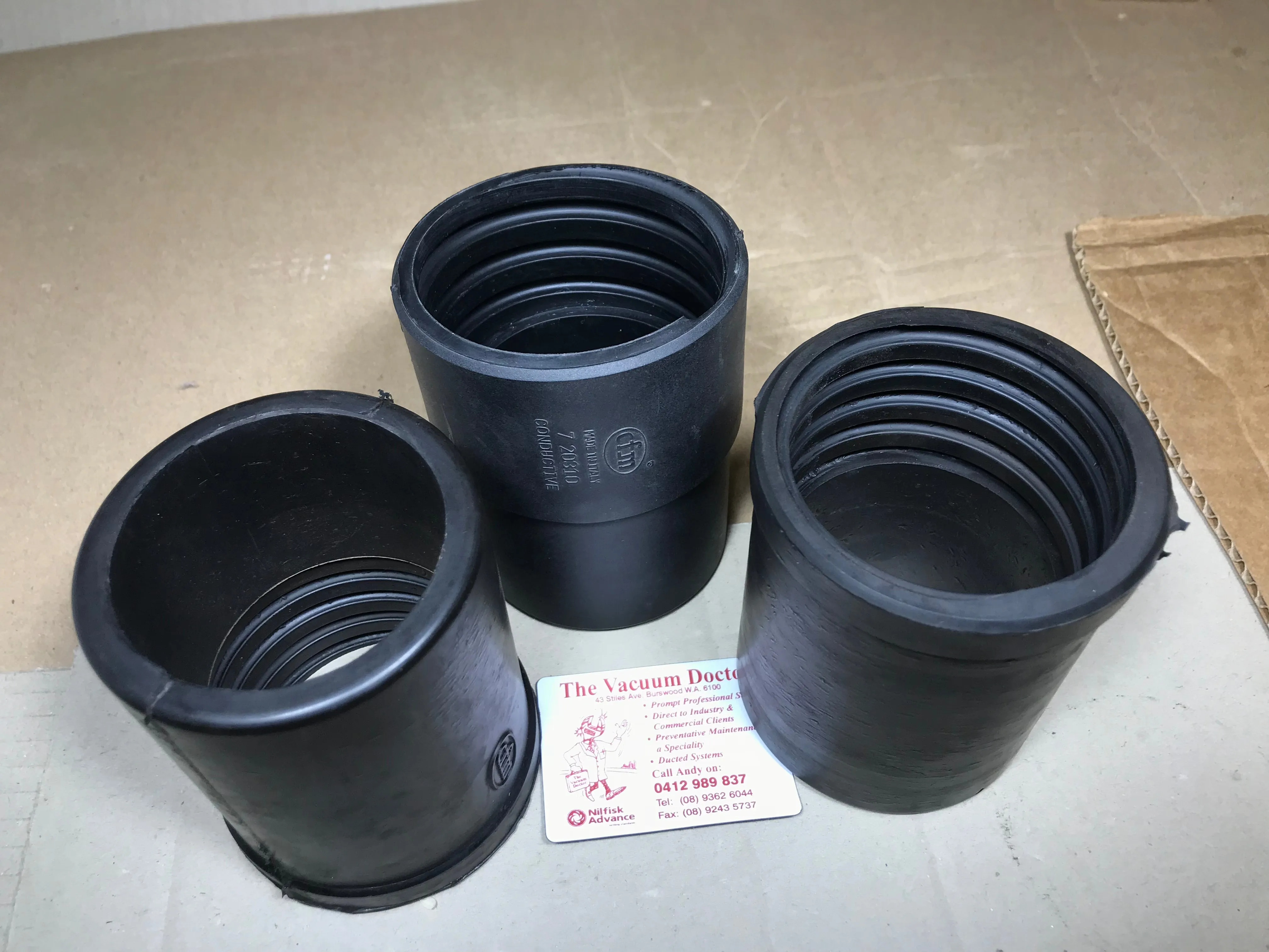 NilfiskCFM 70mm Black Rubber Hose Sleeve For Connecting Hose