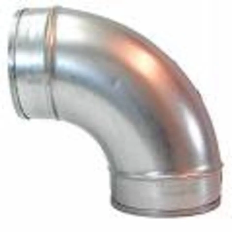 NilfiskCFM Zinc Plated 90 degree 70mm Industrial Ducted Vacuum System Steel Elbow