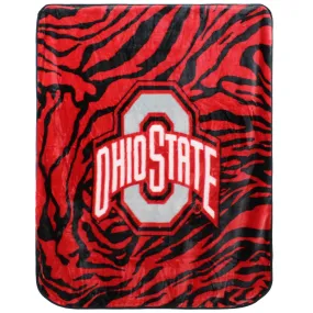 Ohio State Buckeyes Raschel Throw Blanket, 50" x 60"