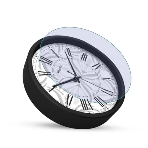 Olive Tree 8-Inch Plastic Analog Wall Clock/Table Clock - Modern Dial Latest Stylish Table Clock (Black Frame, Quartz Movement)-1009