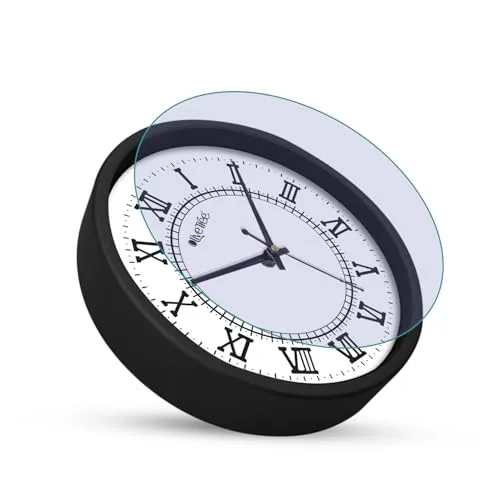 Olive Tree 8-Inch Plastic Analog Wall Clock/Table Clock - Modern Dial Latest Stylish Table Clock (Black Frame, Quartz Movement)-1019