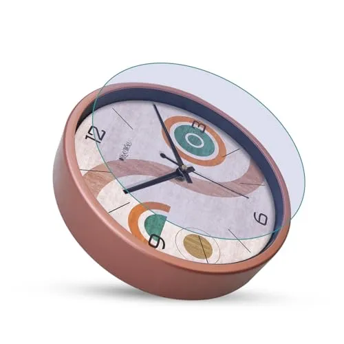 Olive Tree 8-Inch Plastic Analog Wall Clock/Table Clock - Modern Dial Latest Stylish Table Clock (Copper Frame, Quartz Movement)-1062