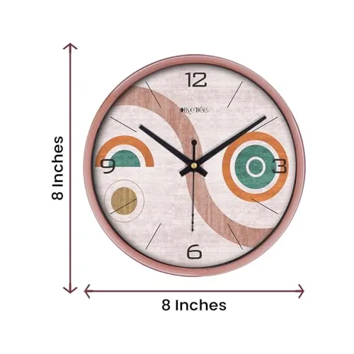 Olive Tree 8-Inch Plastic Analog Wall Clock/Table Clock - Modern Dial Latest Stylish Table Clock (Copper Frame, Quartz Movement)-1062