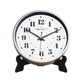 Olive Tree 8-Inch Plastic Analog Wall Clock/Table Clock - Modern Dial Latest Stylish Table Clock (Silver Frame, Quartz Movement)-1041