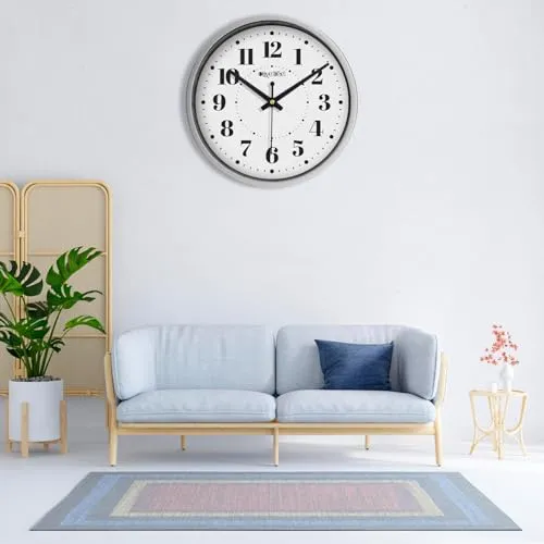 Olive Tree 8-Inch Plastic Analog Wall Clock/Table Clock - Modern Dial Latest Stylish Table Clock (Silver Frame, Quartz Movement)-1041