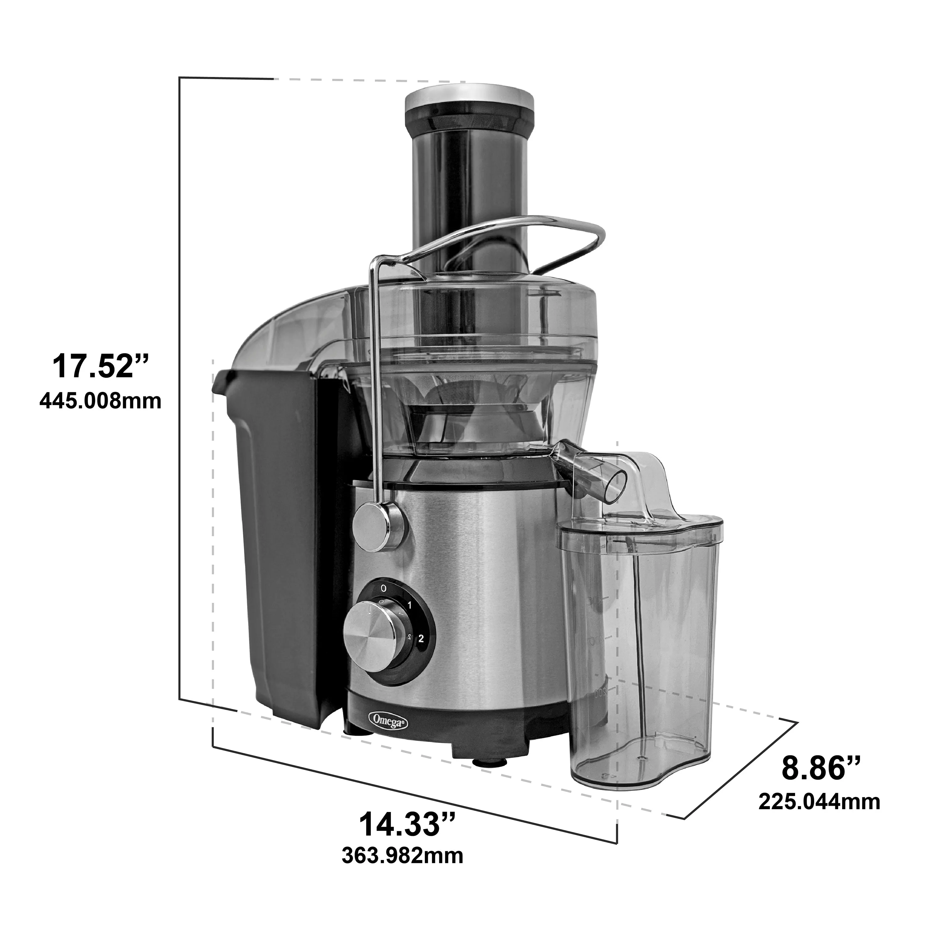 Omega High Speed Juicer with Large Chute