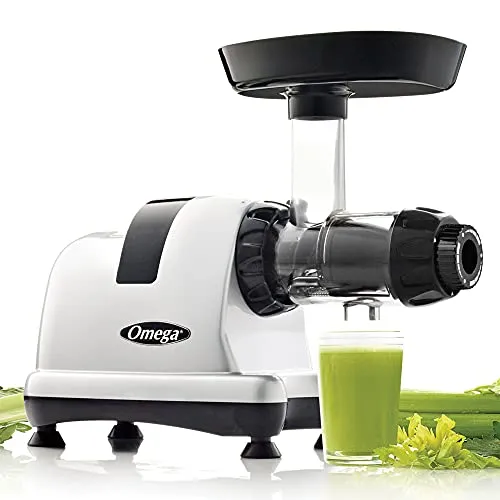 Omega MM900HDS Medical Medium Slow Masticating Celery Juicer High Juice Yield Adjustable Dial, 200-Watt, Silver