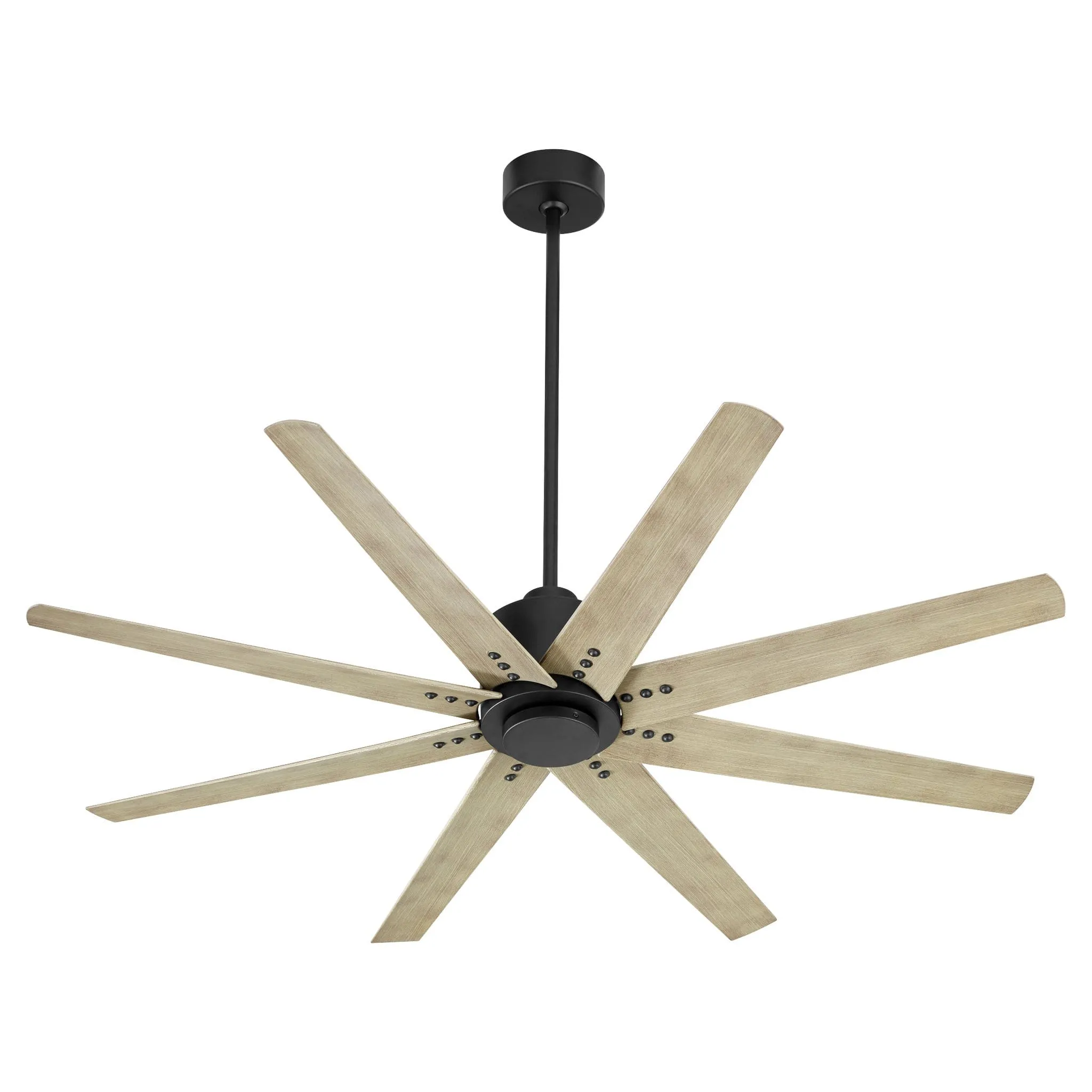 Oxygen FLEET 3-112-40 Ceiling Fan with Remote 56 Inch Eight Blade Fan - Aged Brass, Black