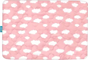 Pack N Play Mattress Pad Cover/ Protector - Ultra Soft Microfiber, Waterproof, Pink Cloud (for Standard Playpen/ Mini Crib)