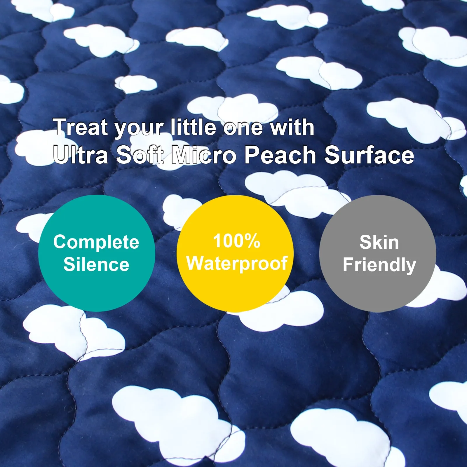 Pack N Play Mattress Pad Cover/ Protector - Ultra Soft Microfiber, Waterproof, White (for Standard Playpen/ Mini Crib)