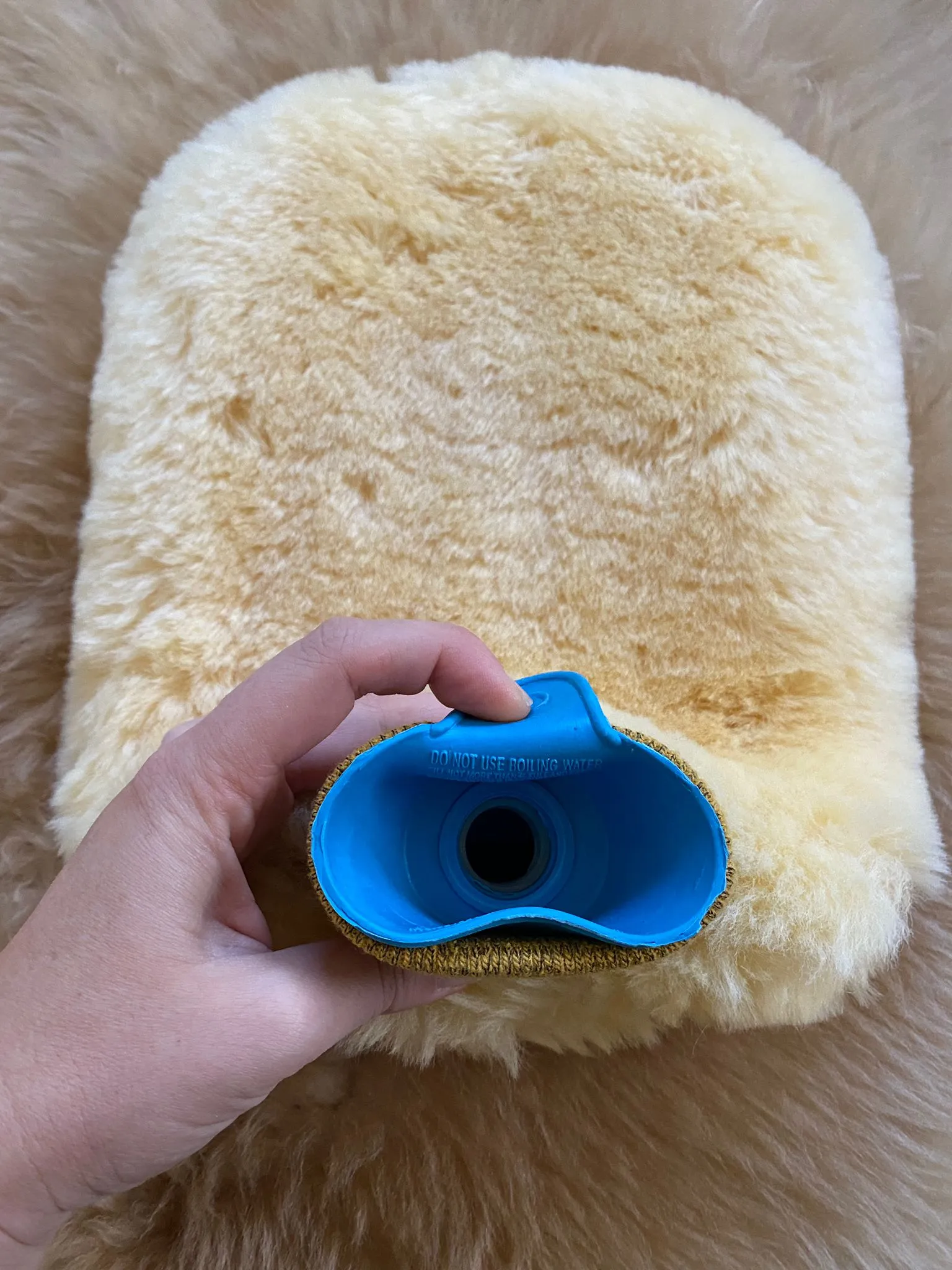 Pain and Anxiety Relief: Sheepskin Hot Bottle