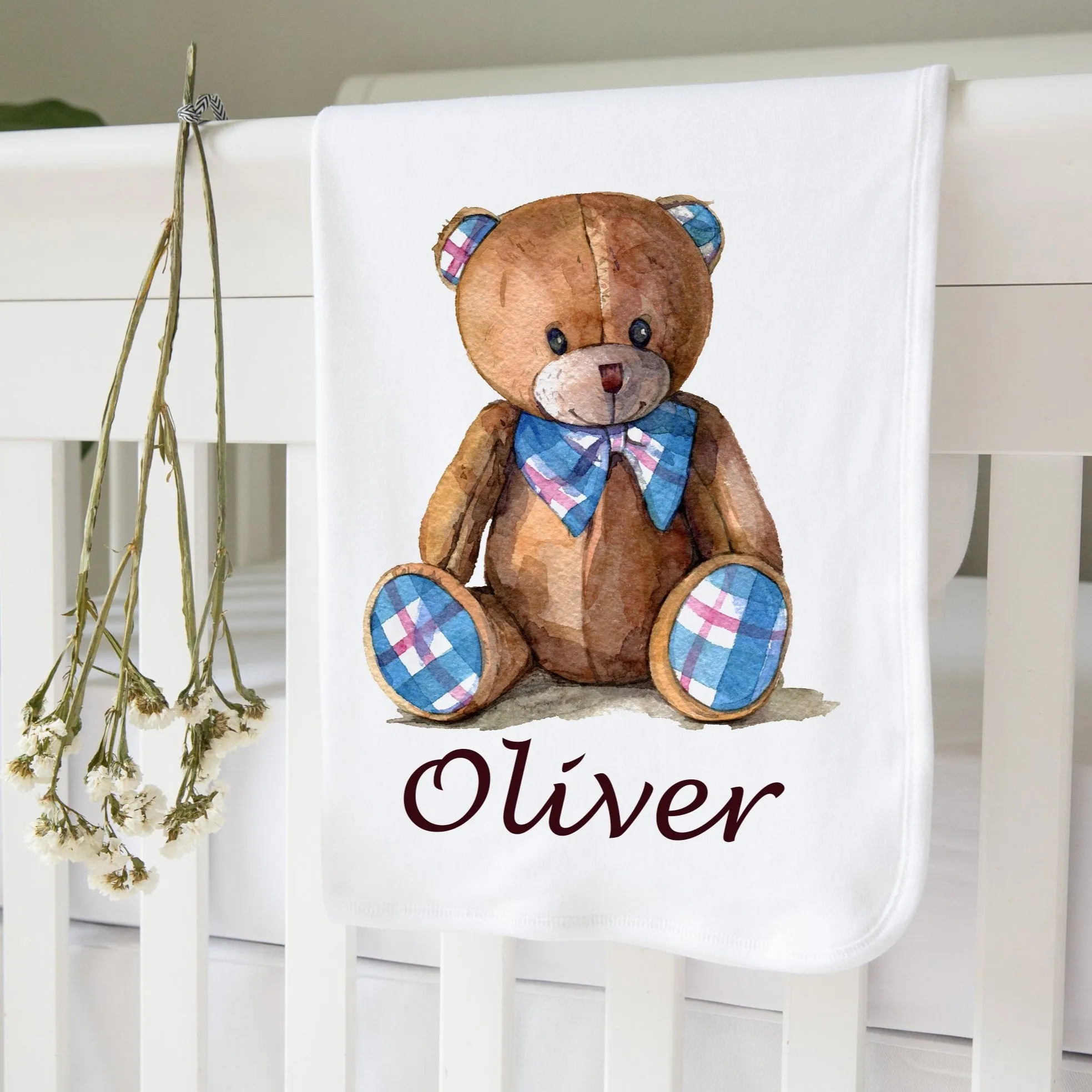 Personalised Baby Blanket- Teddy