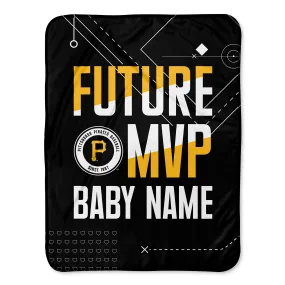 Personalized Pittsburgh Pirates MVP Baby Pixel Fleece Blanket