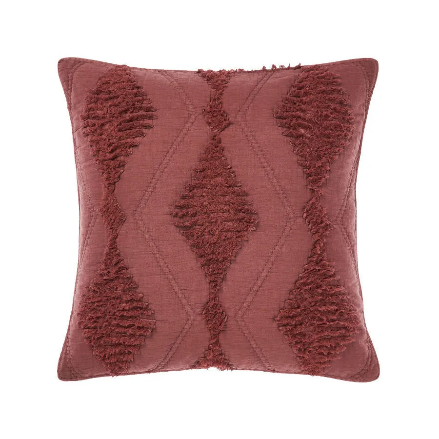 Piero Rhubarb European Pillowcase by Linen House