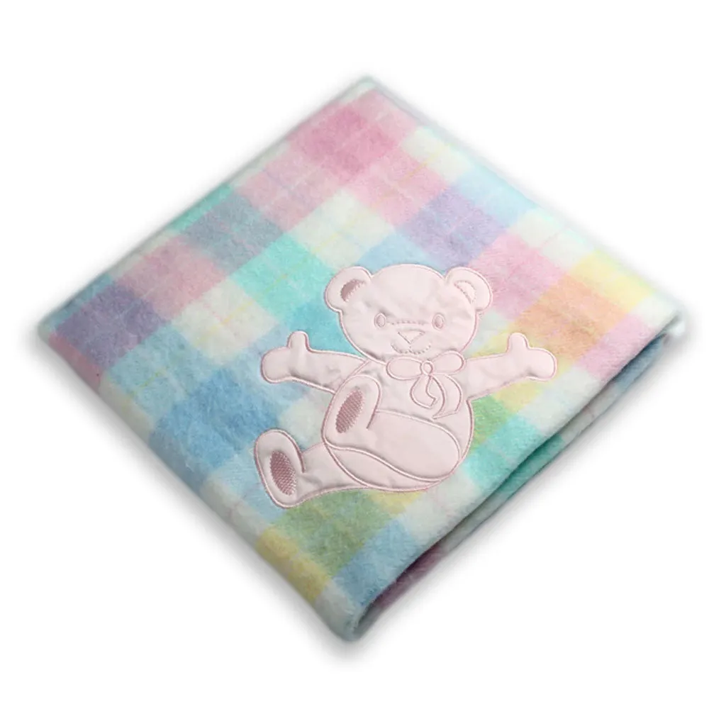 Plaid Orlon Baby Blanket