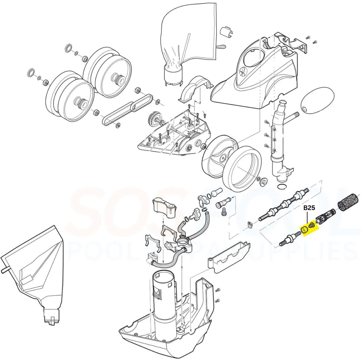 Polaris Orifice Tip With Guard For Cleaners | B25