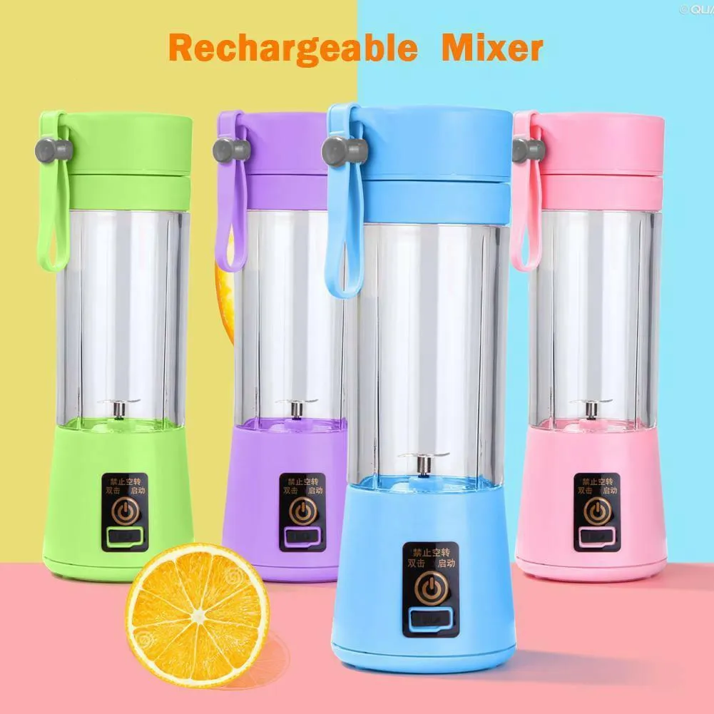 Portable Rechargeable Juice Blender with 6 Blades 380ml - HM-03