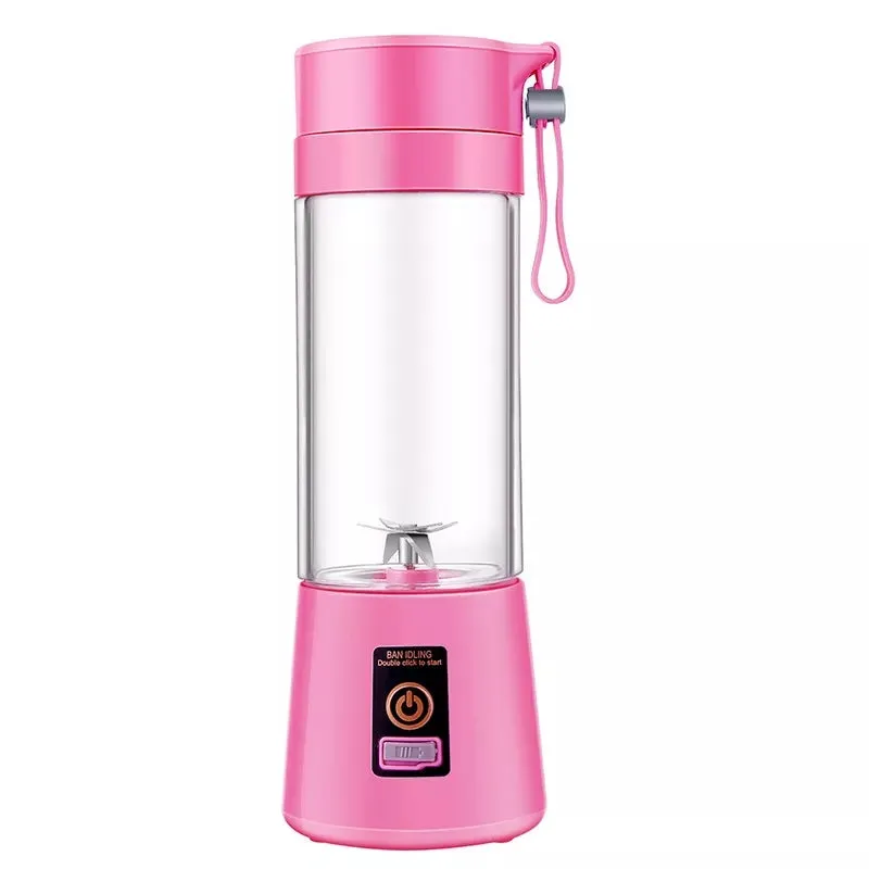 Portable Rechargeable Juice Blender with 6 Blades 380ml - HM-03