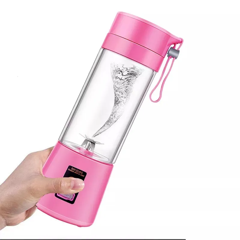 Portable Rechargeable Juice Blender with 6 Blades 380ml - HM-03