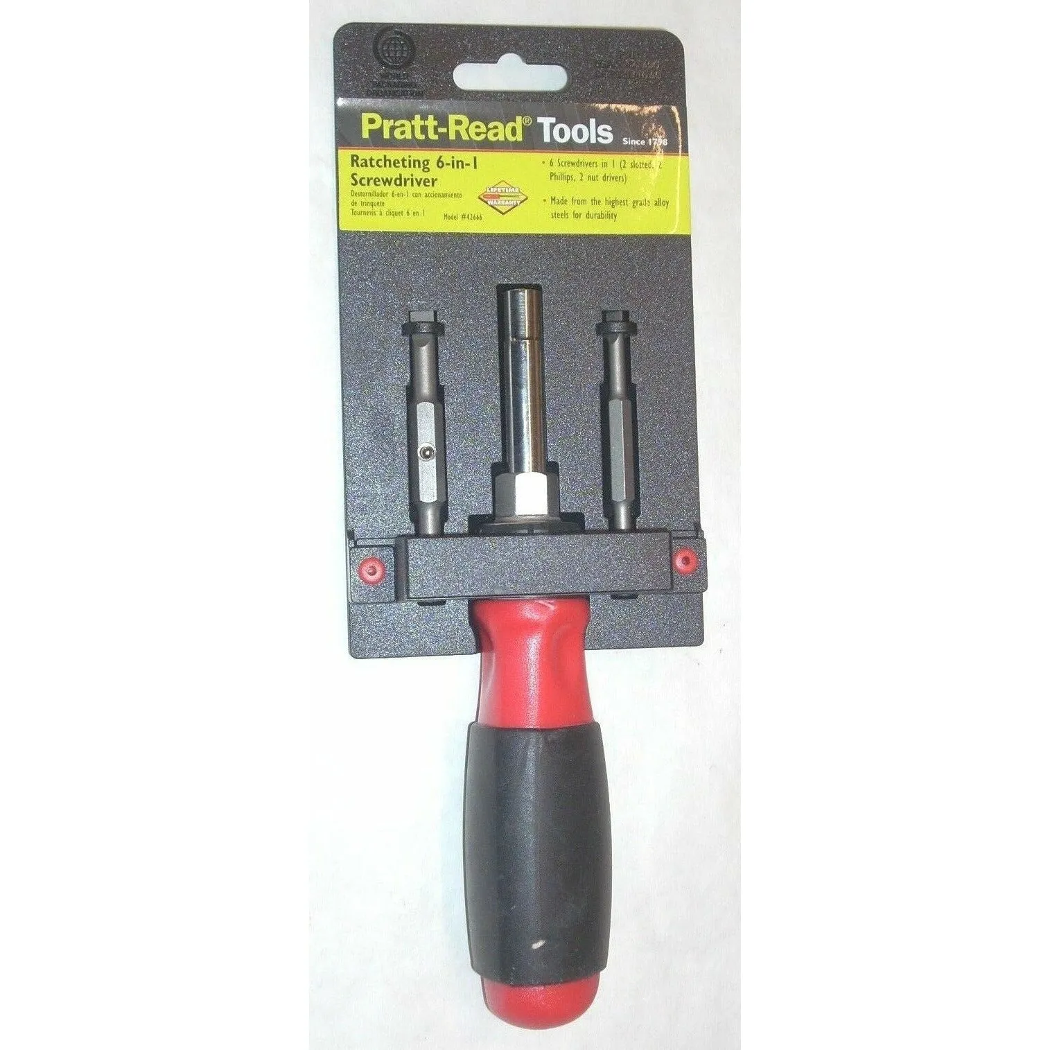 Pratt-Read 42666 Ratcheting 6 in 1 Screwdriver