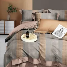 Premium Quality Super Soft King Size 6 pieces Duvet Cover Set 220x240cm Beige