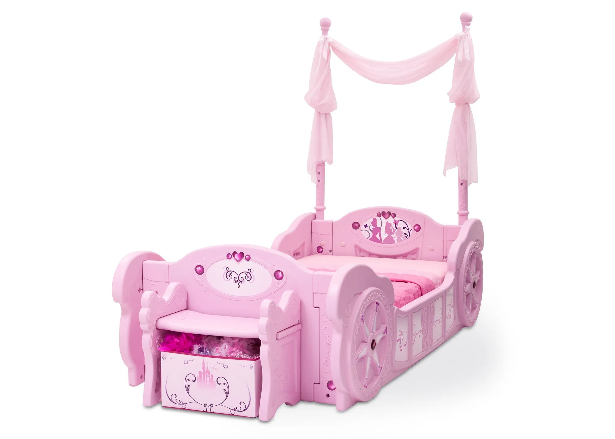 Princess Carriage Convertible Toddler-to-Twin Bed