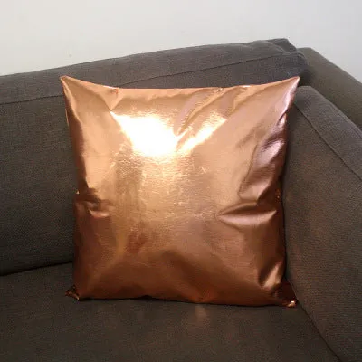 PU Leather Pillow Cover Metallic Cushion Cover