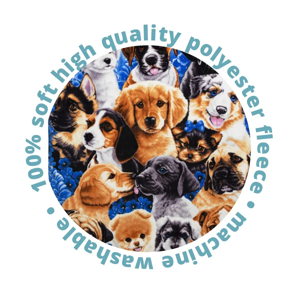 Puppy Collage Super Soft Plush Fleece Throw Blanket By Jenny Newland