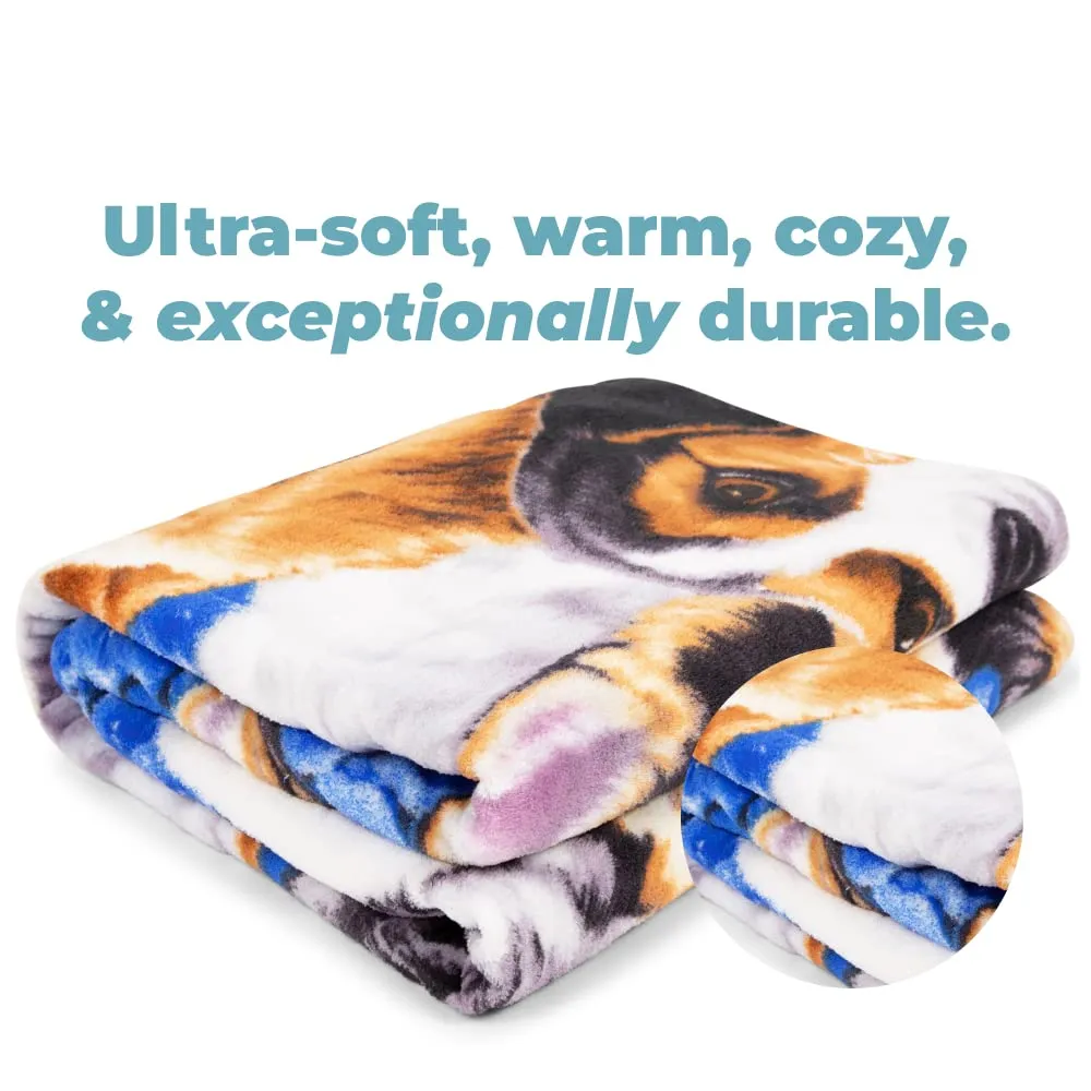 Puppy Collage Super Soft Plush Fleece Throw Blanket By Jenny Newland