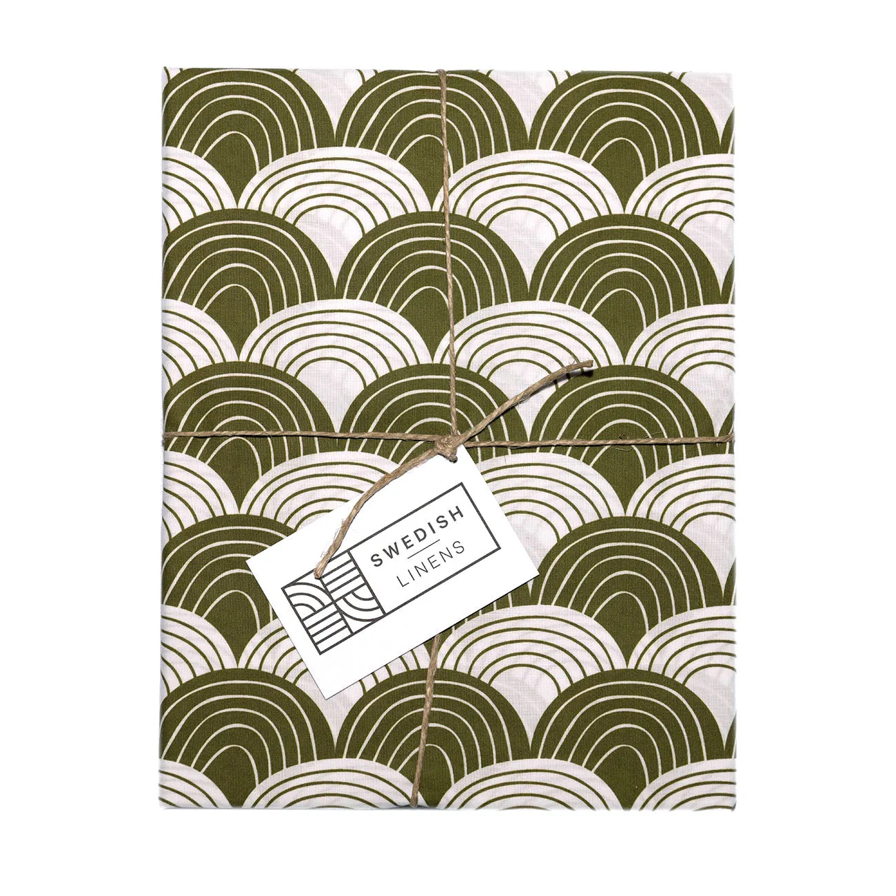 RAINBOWS | Olive green | Pillowcase | 50x75cm / 19.6x29.5"