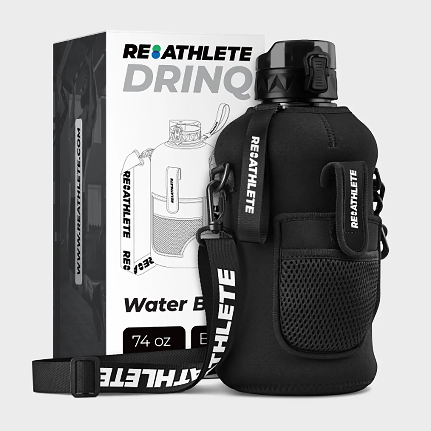 Reathlete DRINQ Half-Gallon Water Bottle with Pockets