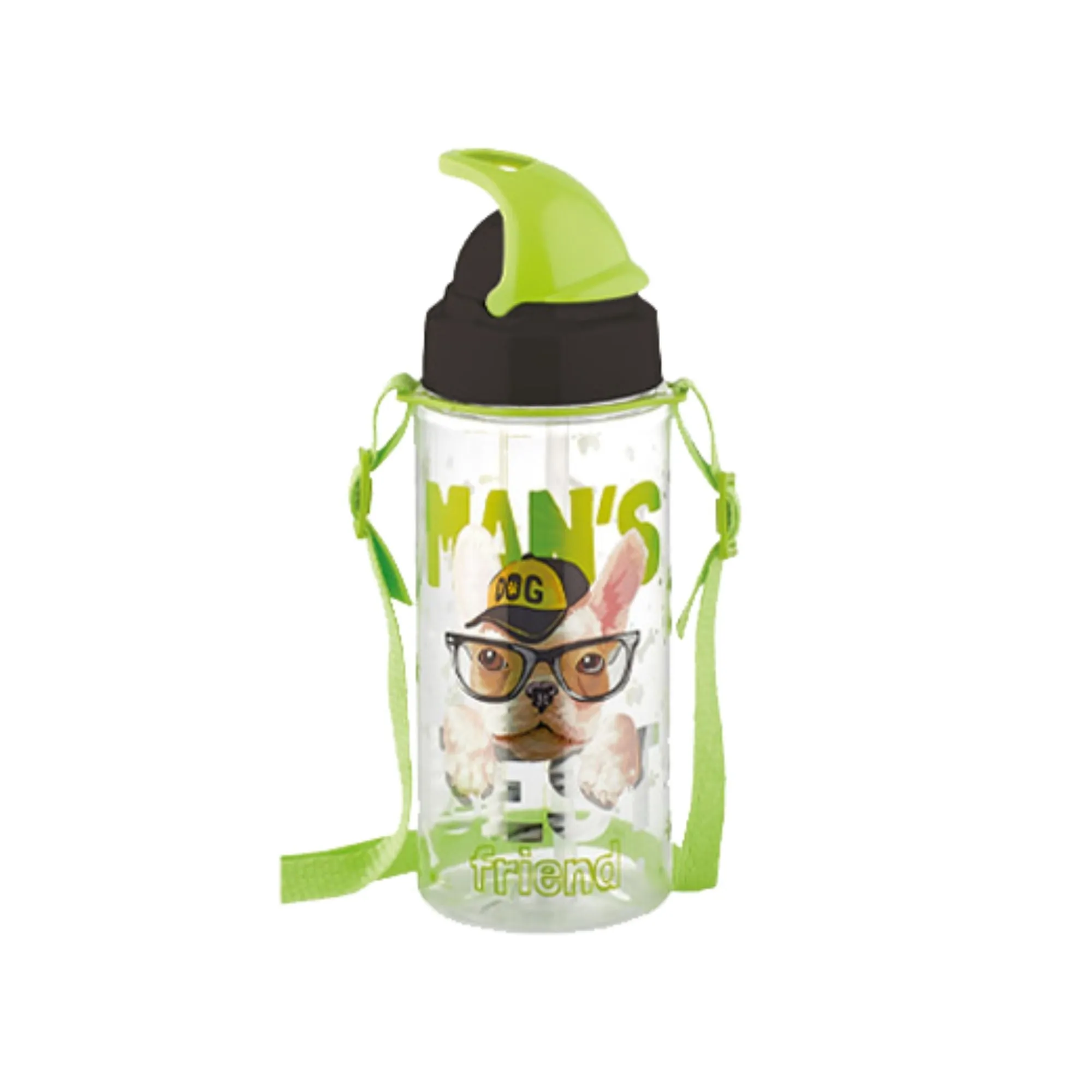 Renga Sonic Tritan Water Bottle With Straw And Shoulder Strap - 500ML- 3 Variant