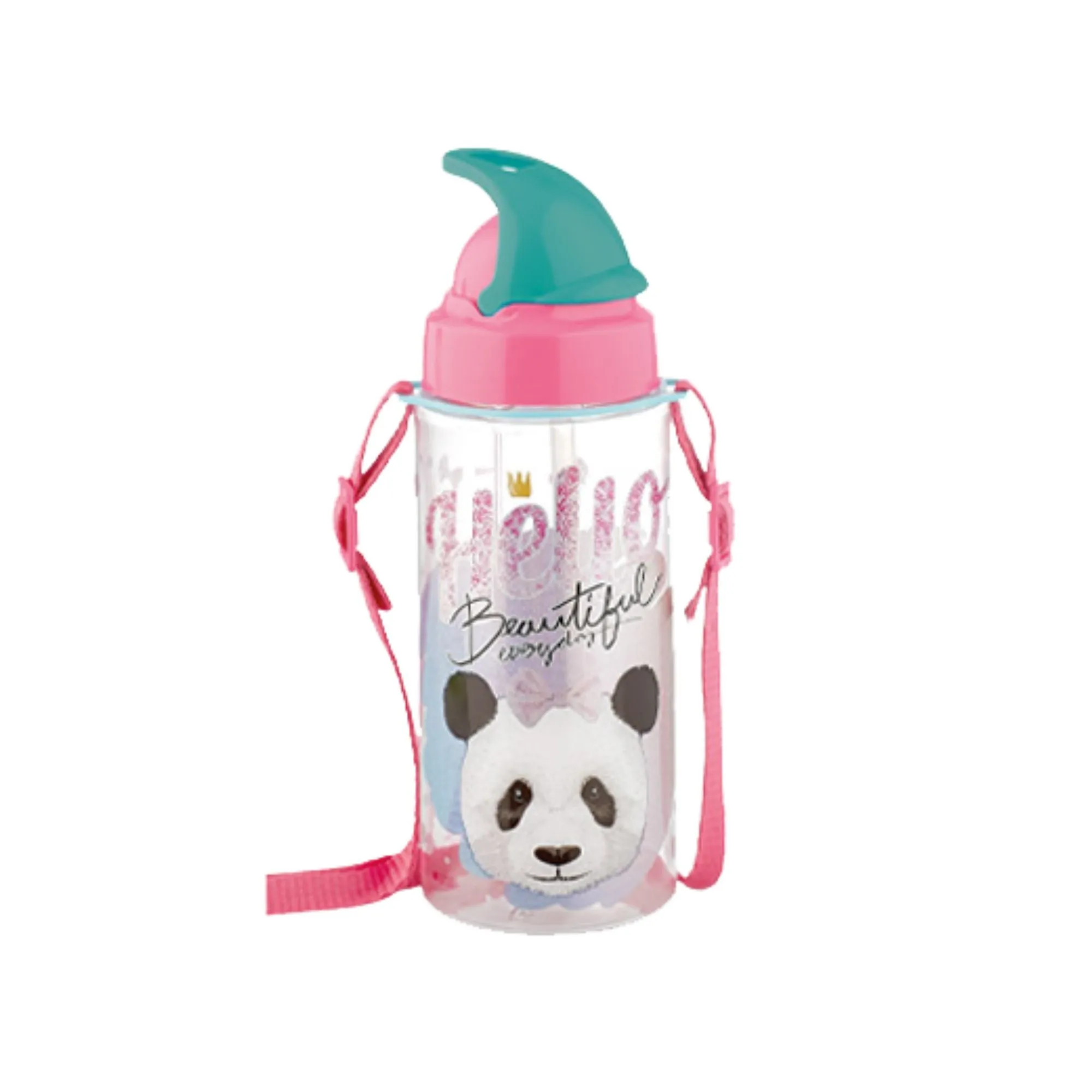 Renga Sonic Tritan Water Bottle With Straw And Shoulder Strap - 500ML- 3 Variant