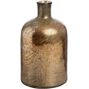 Rose Gold Metallic Lustre Glass Bottle Vase Click. N collect