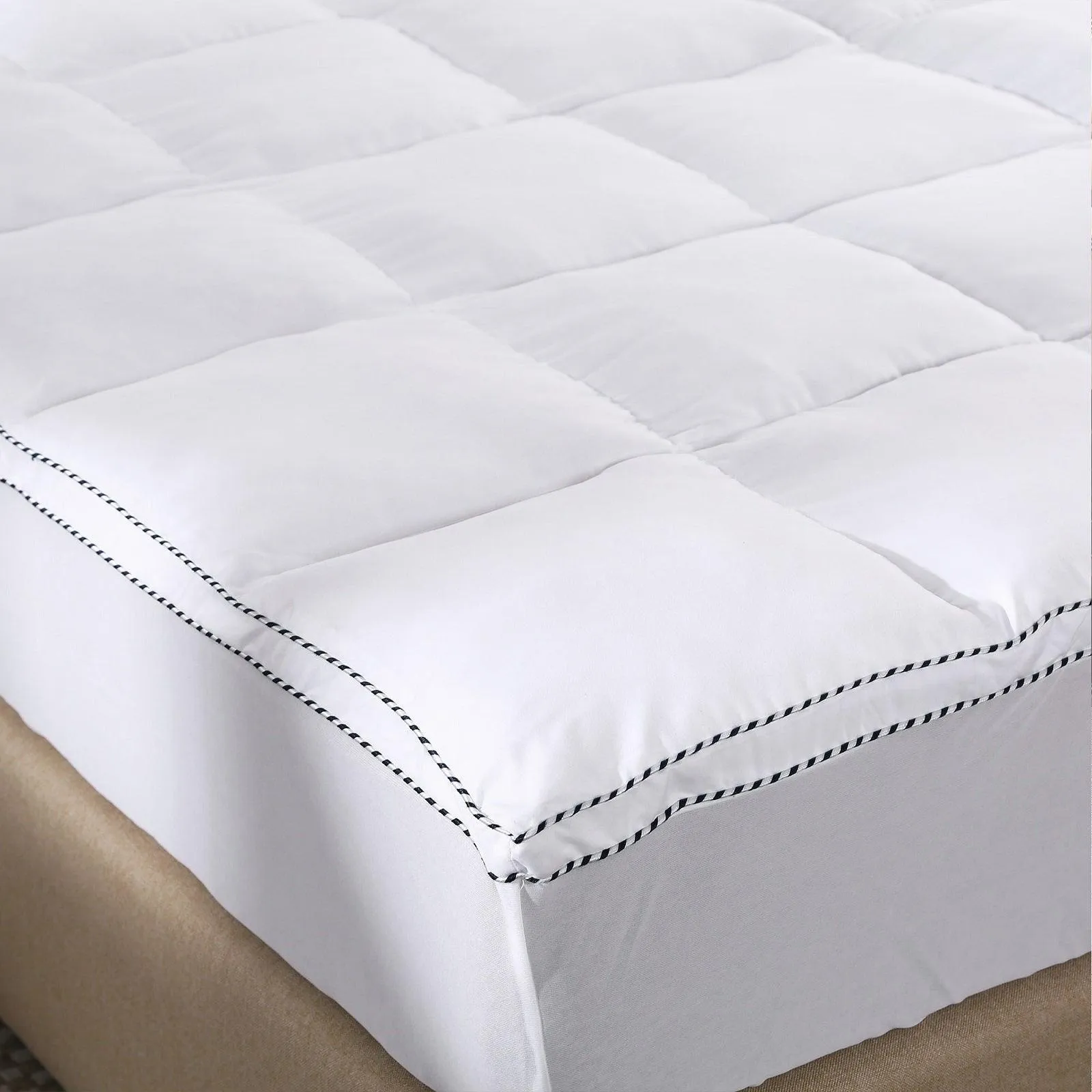 Royal Comfort 1000GSM Luxury Bamboo Fabric Gusset Mattress Pad Topper Cover - King - White