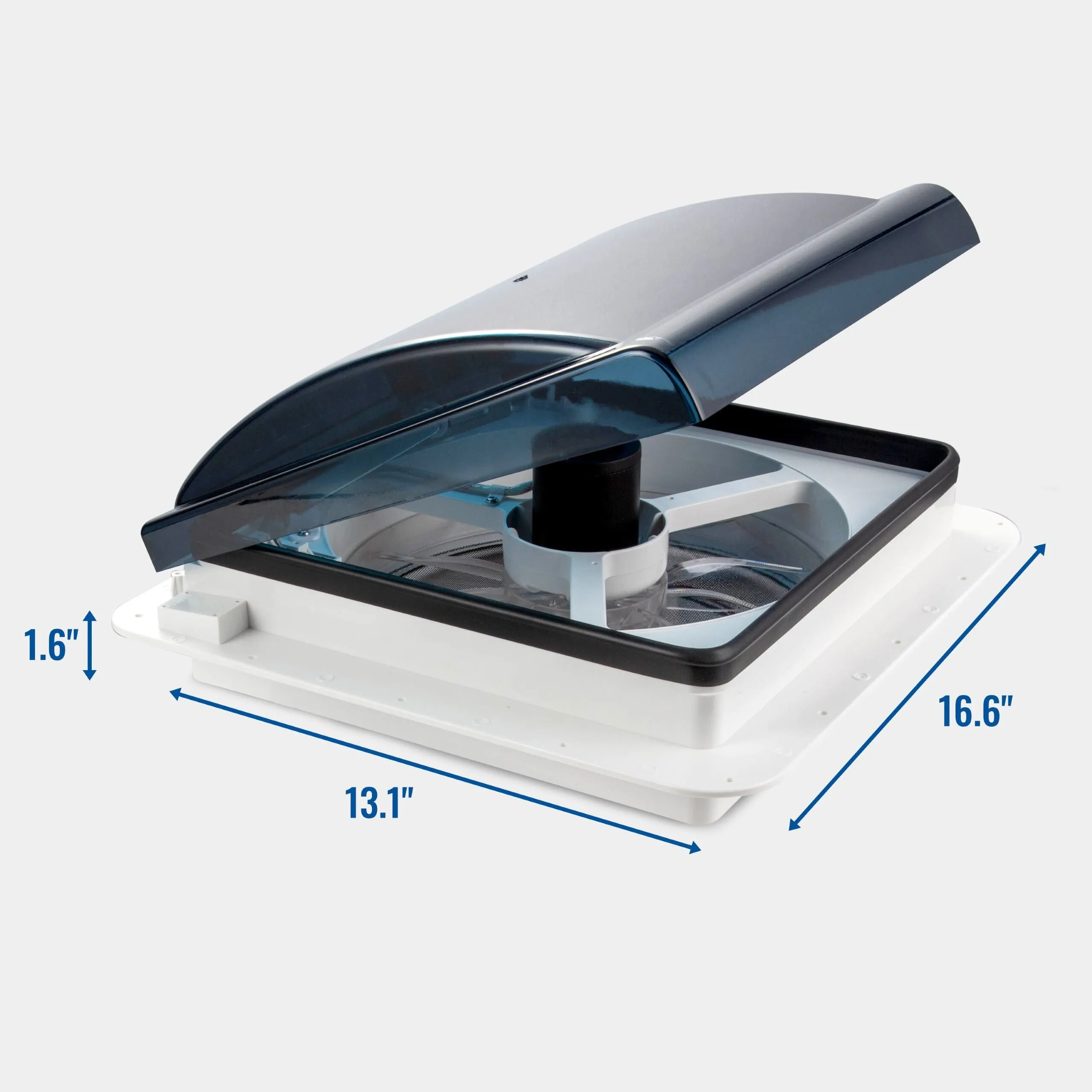 RV Roof Vent Fan, 12V 6-Speed Motorhome Fan with Intake and Exhaust