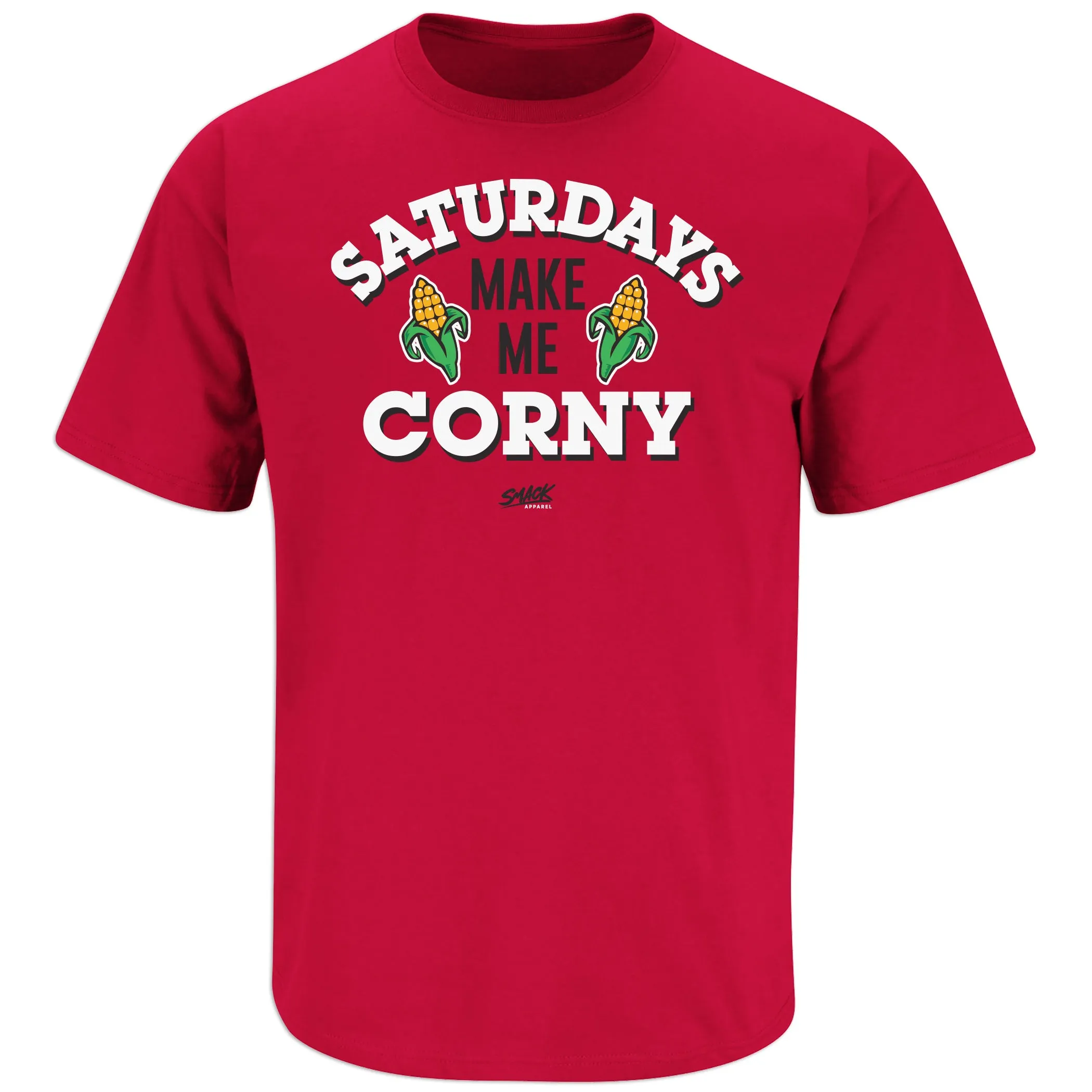 Saturdays Make Me Corny T-Shirt for Nebraska College Fans (SM-5XL)