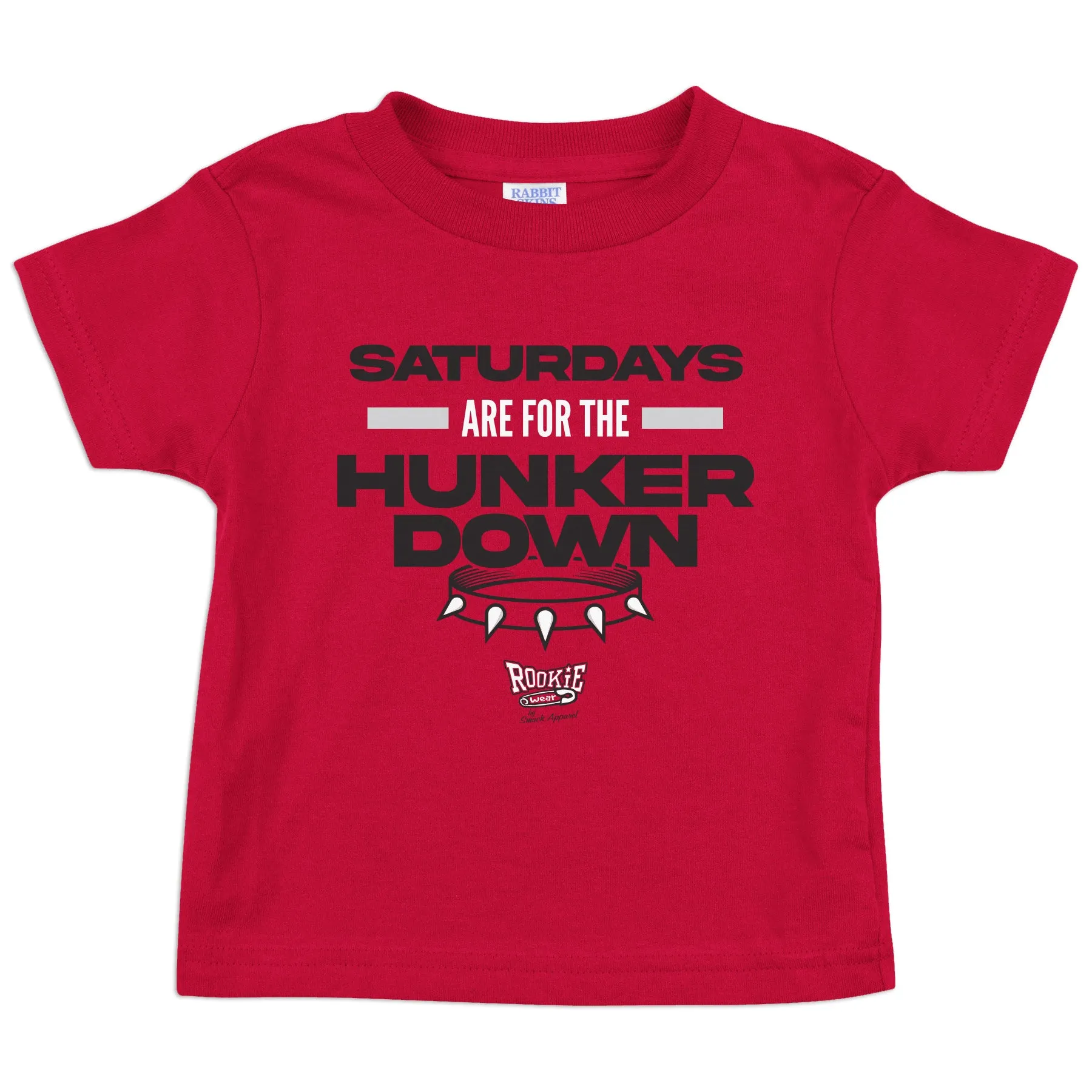 Saturdays We Hunker Down Baby Apparel for Georgia College Fans (NB-7T)