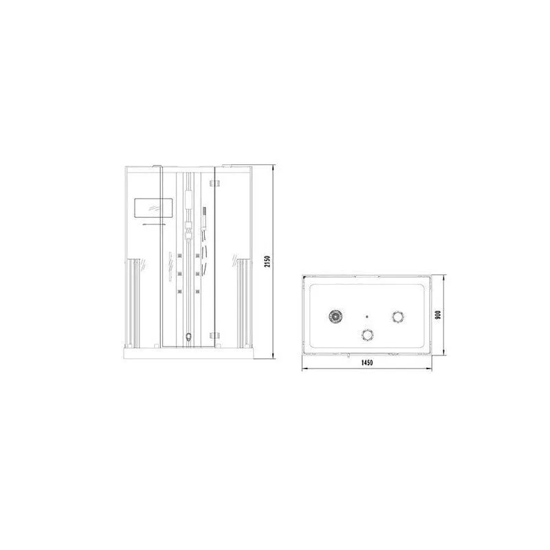 Sauna Hammam BOREAL® COMBI INFRASTEAM DUO 145 SHOWER - HAMMAM   FULL SPECTRUM INFRARED - MK51560087