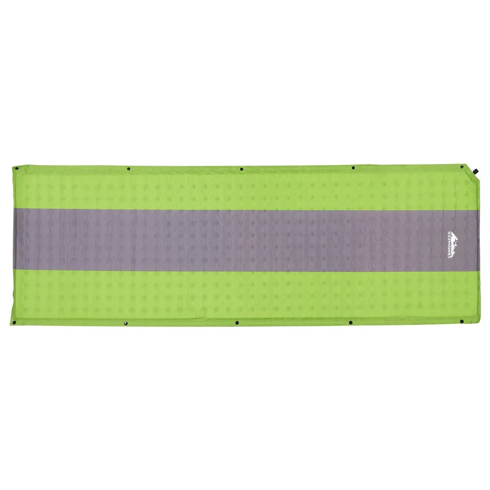 Self Inflating Mattress Camping Sleeping Mat Air Bed Pad - Green Single